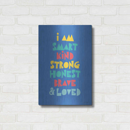 Luxe Metal Art 'I Am Smart..' by Seven Trees Design, Metal Wall Art,16x24