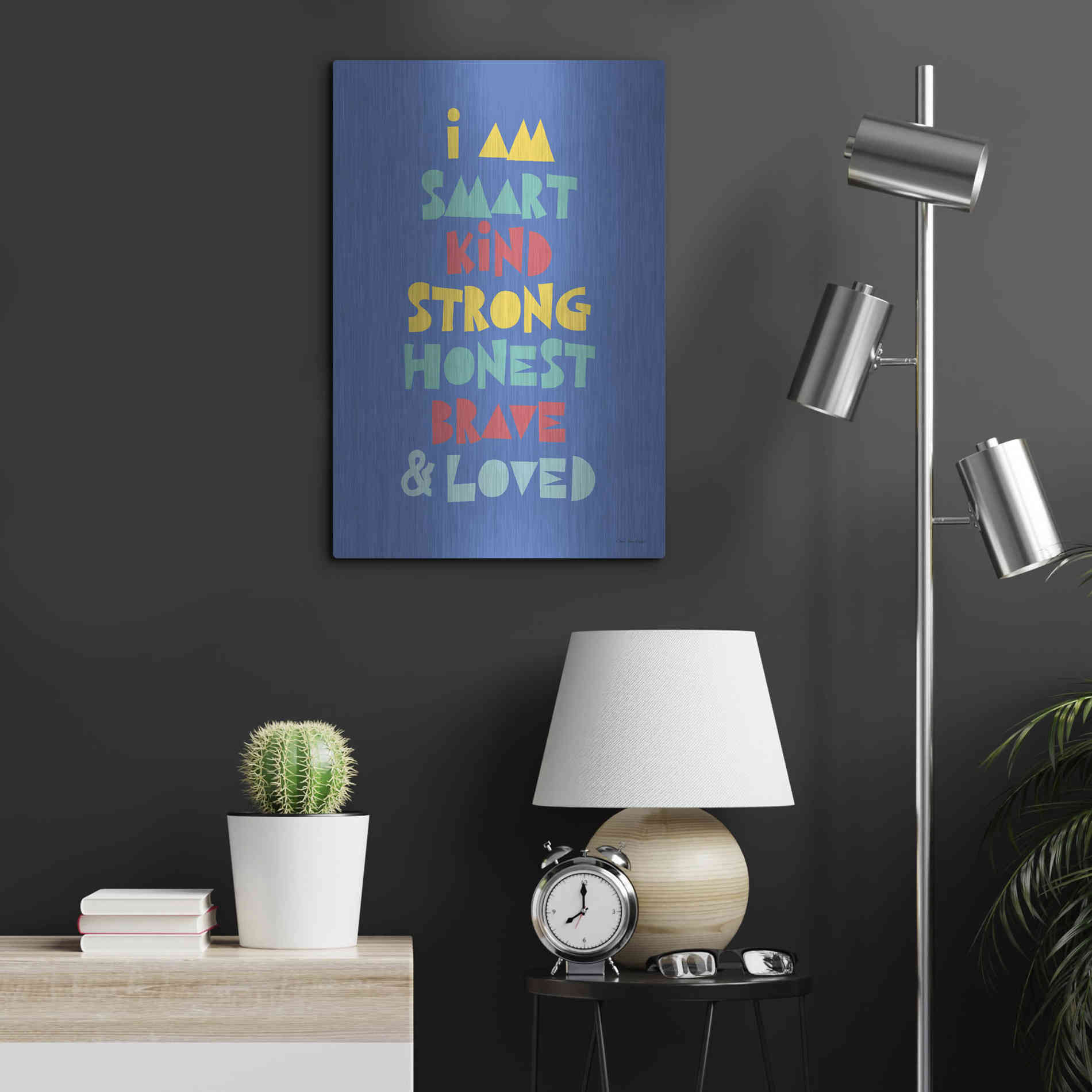 Luxe Metal Art 'I Am Smart..' by Seven Trees Design, Metal Wall Art,16x24