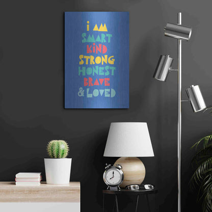 Luxe Metal Art 'I Am Smart..' by Seven Trees Design, Metal Wall Art,16x24