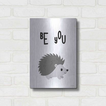 Luxe Metal Art 'Be You Hedgehog' by Seven Trees Design, Metal Wall Art,12x16