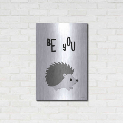 Luxe Metal Art 'Be You Hedgehog' by Seven Trees Design, Metal Wall Art,24x36