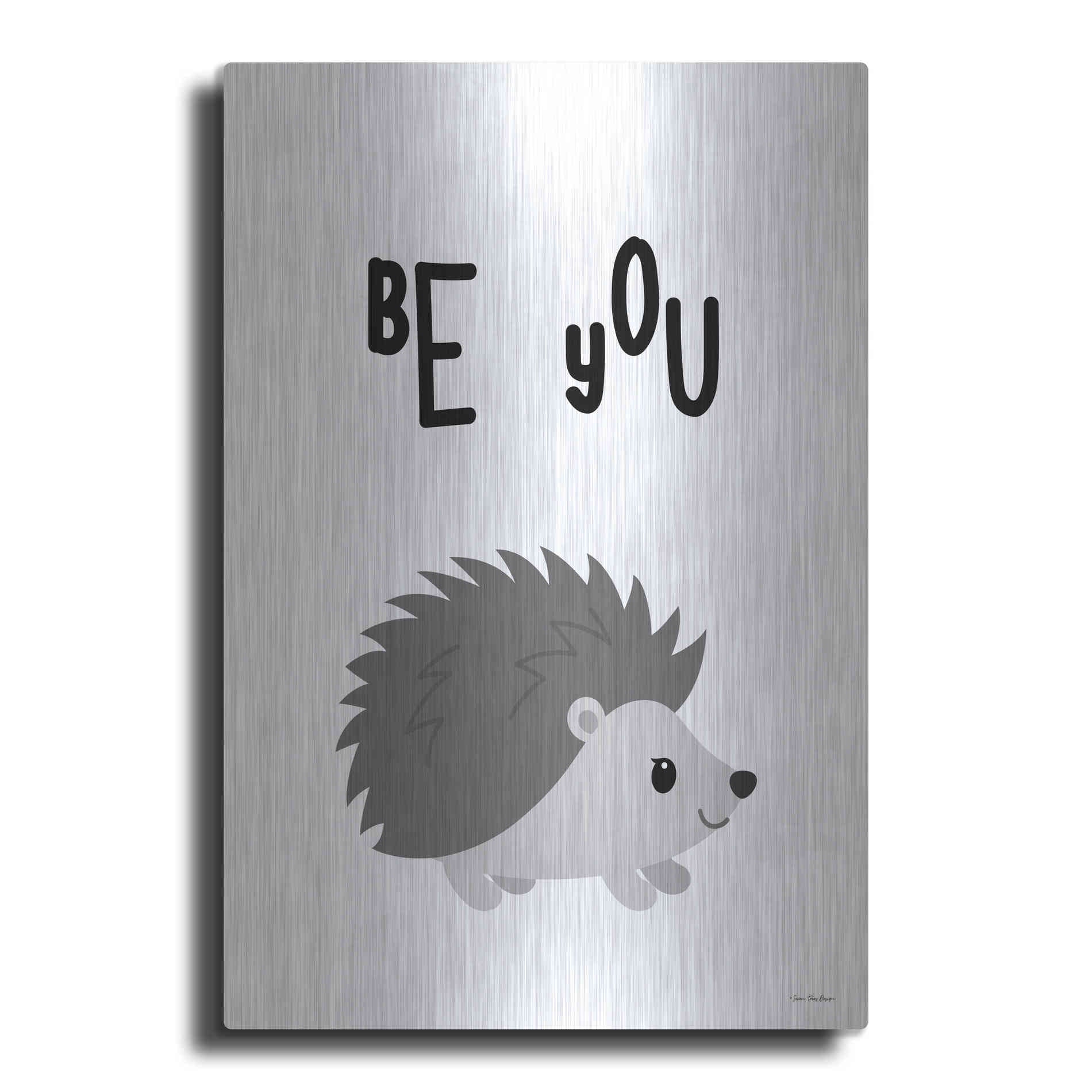 Luxe Metal Art 'Be You Hedgehog' by Seven Trees Design, Metal Wall Art