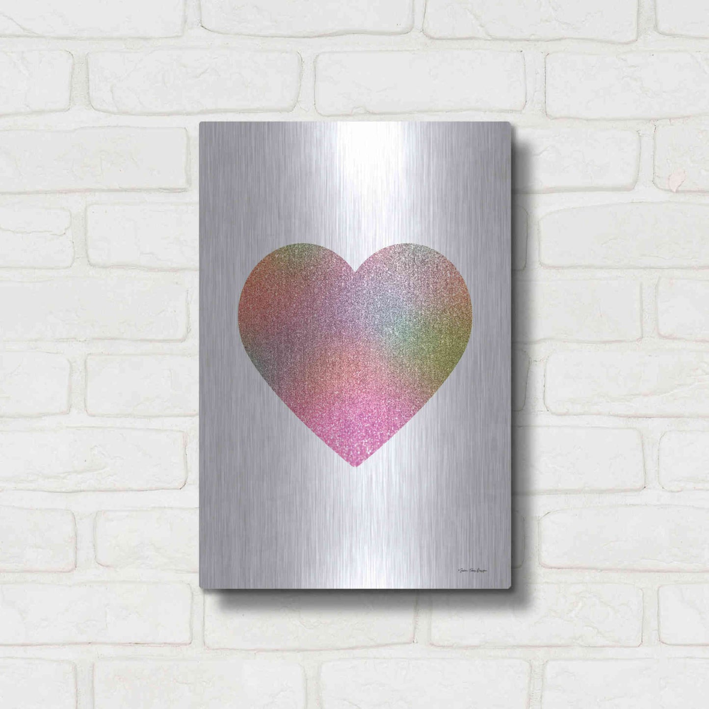 Luxe Metal Art 'Happy Heart I' by Seven Trees Design, Metal Wall Art,12x16
