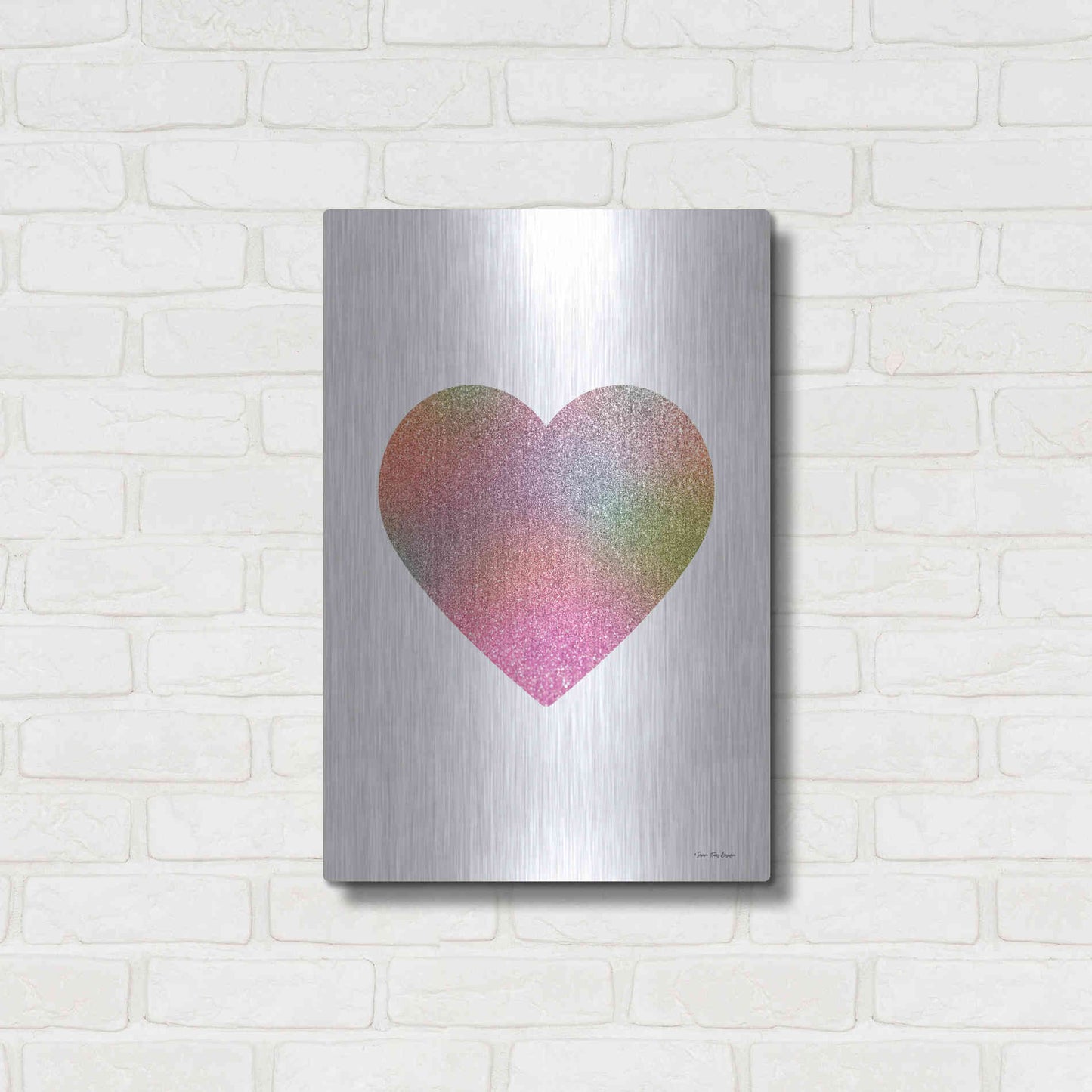 Luxe Metal Art 'Happy Heart I' by Seven Trees Design, Metal Wall Art,16x24