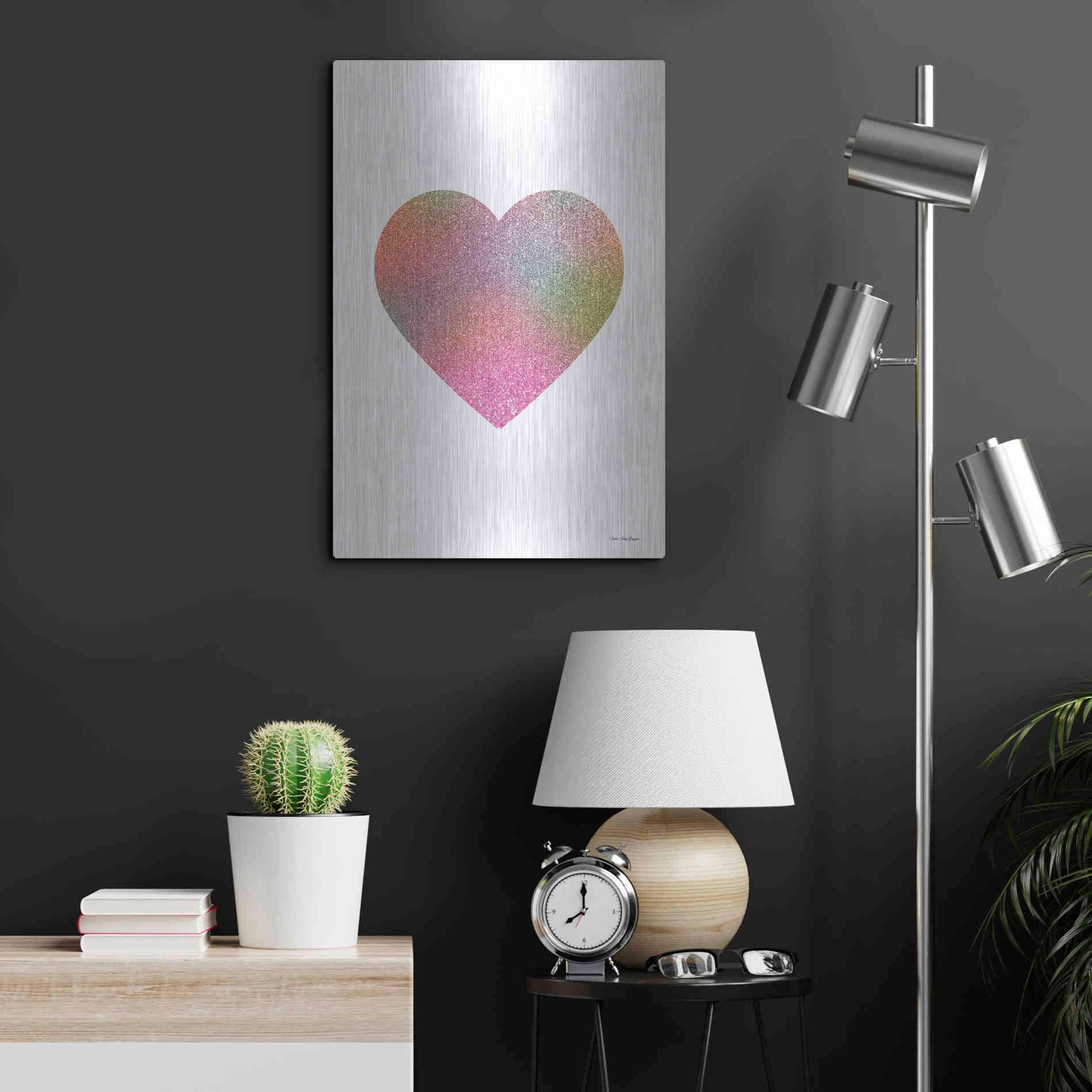 Luxe Metal Art 'Happy Heart I' by Seven Trees Design, Metal Wall Art,16x24