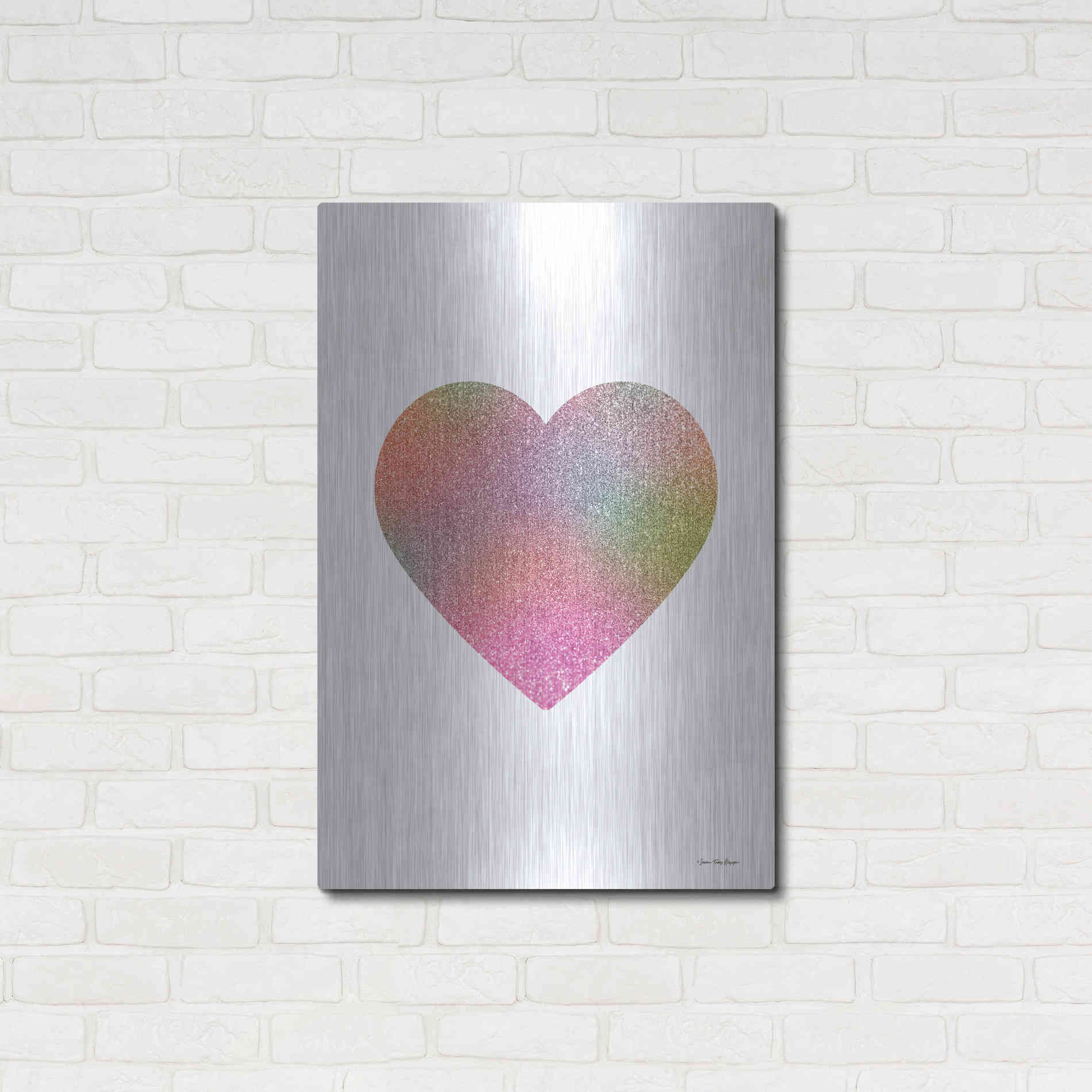 Luxe Metal Art 'Happy Heart I' by Seven Trees Design, Metal Wall Art,24x36