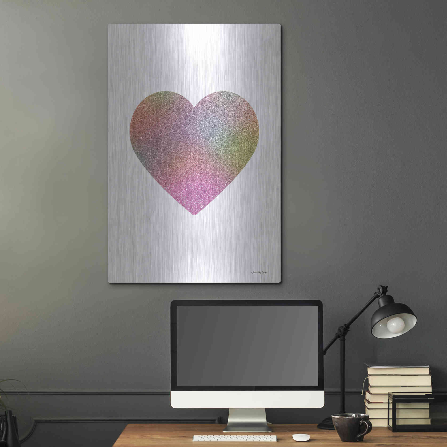 Luxe Metal Art 'Happy Heart I' by Seven Trees Design, Metal Wall Art,24x36