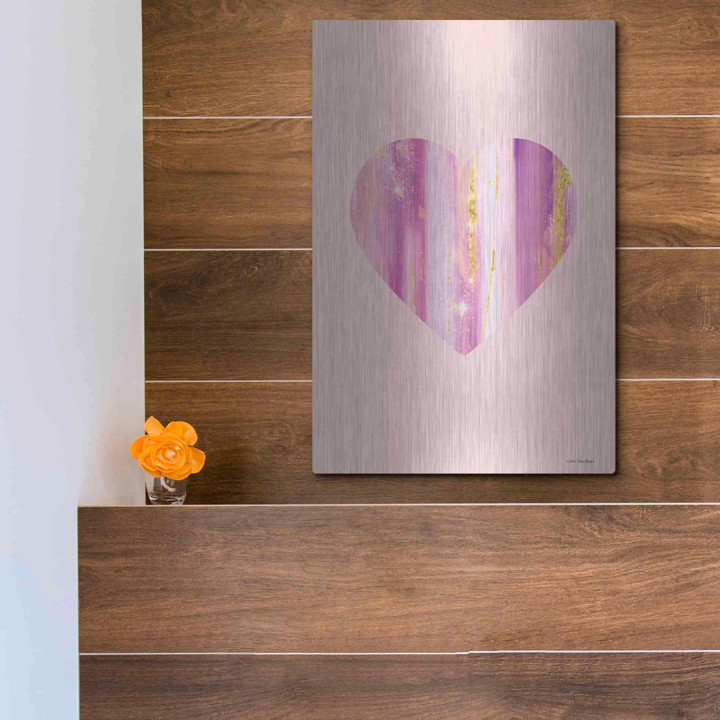 Luxe Metal Art 'Happy Heart II' by Seven Trees Design, Metal Wall Art,12x16