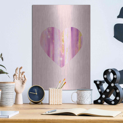 Luxe Metal Art 'Happy Heart II' by Seven Trees Design, Metal Wall Art,12x16