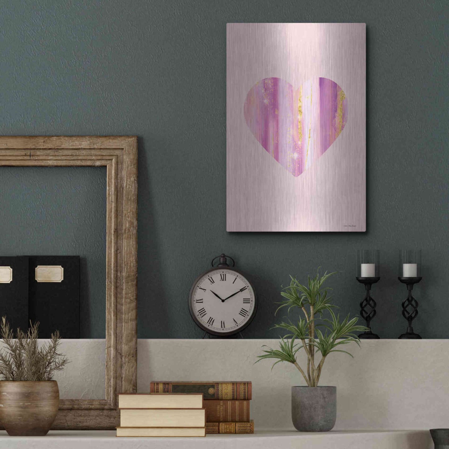 Luxe Metal Art 'Happy Heart II' by Seven Trees Design, Metal Wall Art,12x16