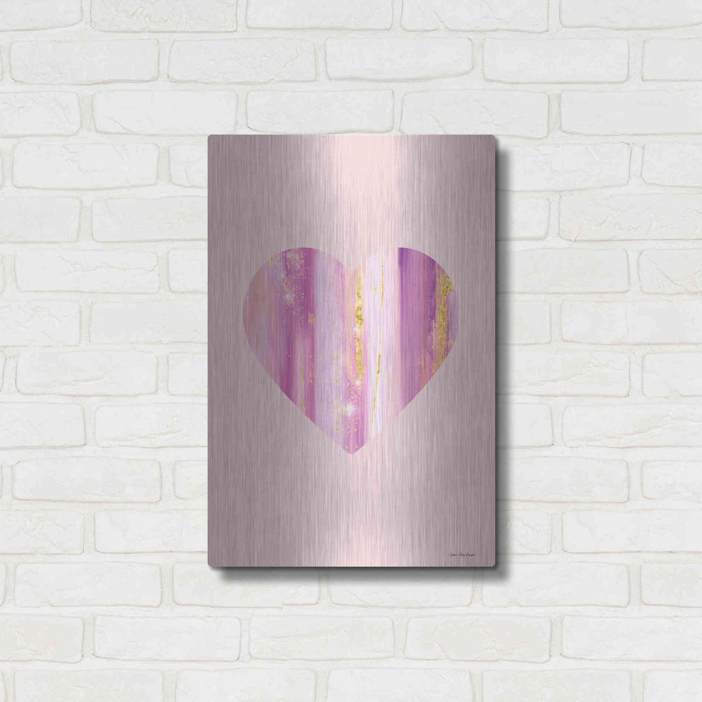 Luxe Metal Art 'Happy Heart II' by Seven Trees Design, Metal Wall Art,16x24