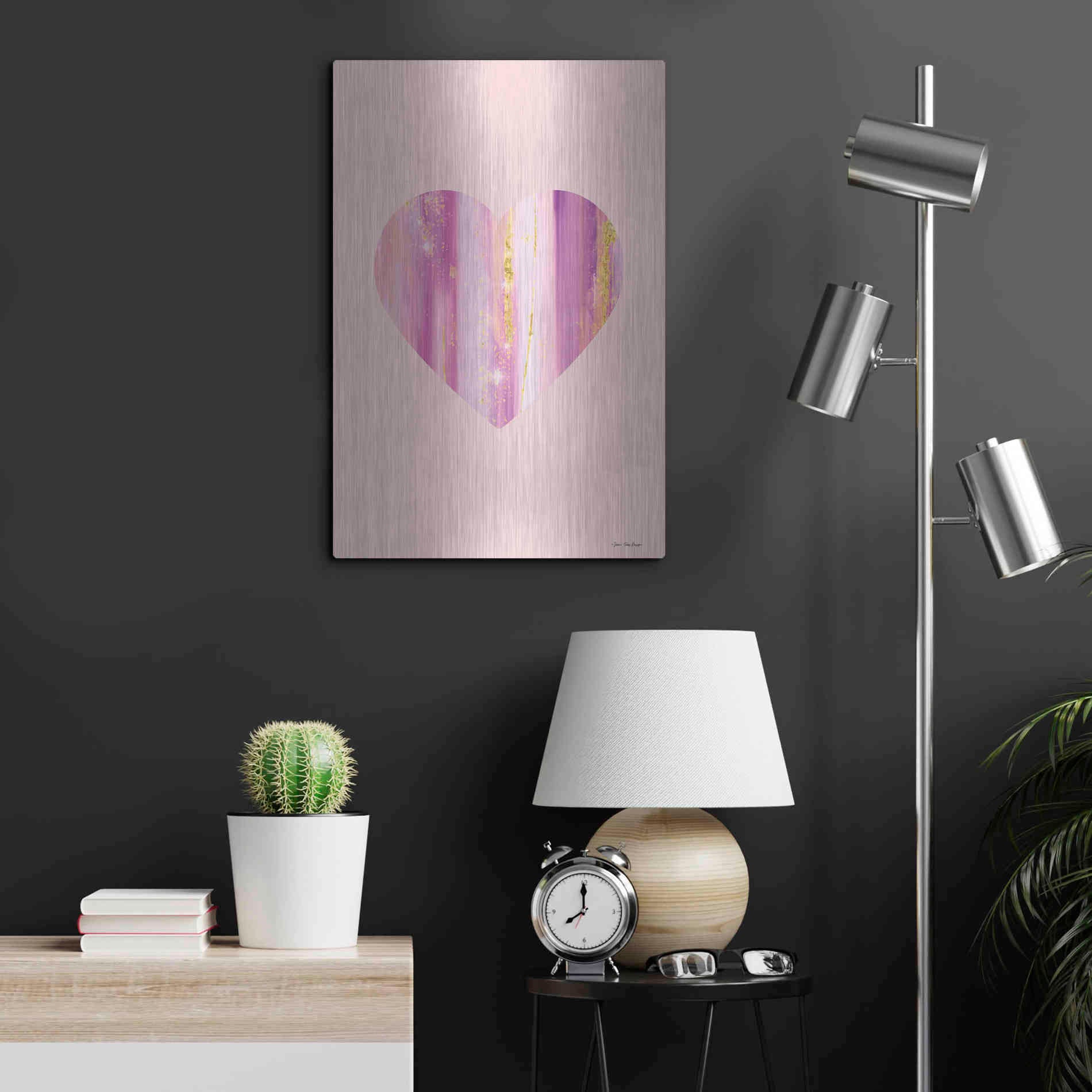 Luxe Metal Art 'Happy Heart II' by Seven Trees Design, Metal Wall Art,16x24