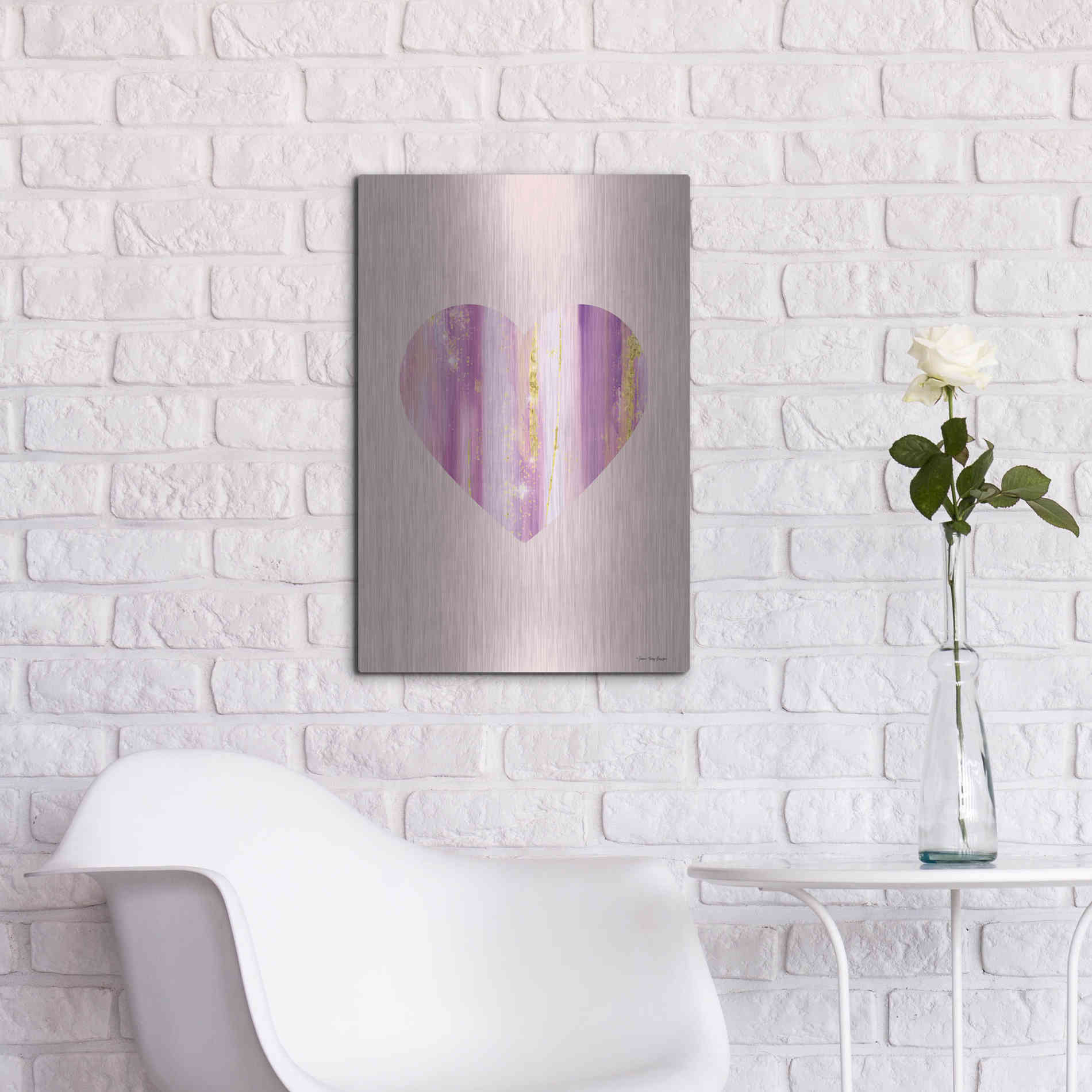 Luxe Metal Art 'Happy Heart II' by Seven Trees Design, Metal Wall Art,16x24