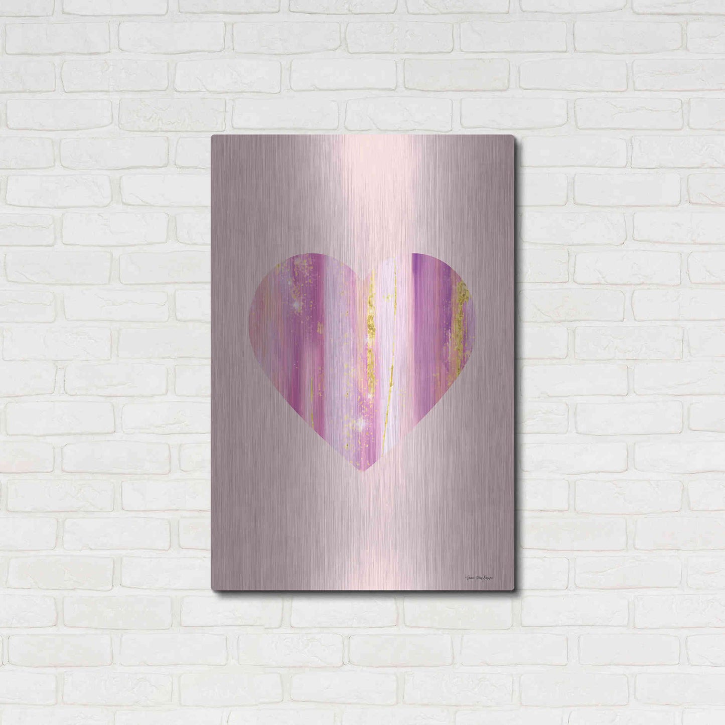 Luxe Metal Art 'Happy Heart II' by Seven Trees Design, Metal Wall Art,24x36