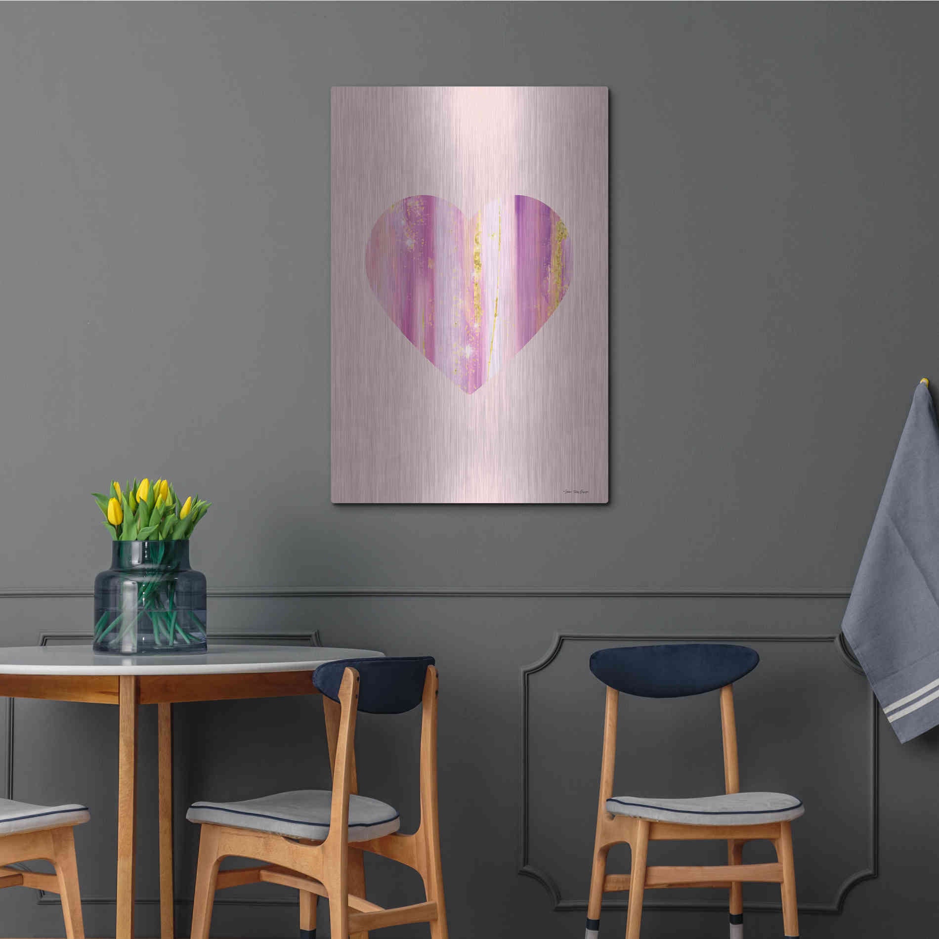 Luxe Metal Art 'Happy Heart II' by Seven Trees Design, Metal Wall Art,24x36