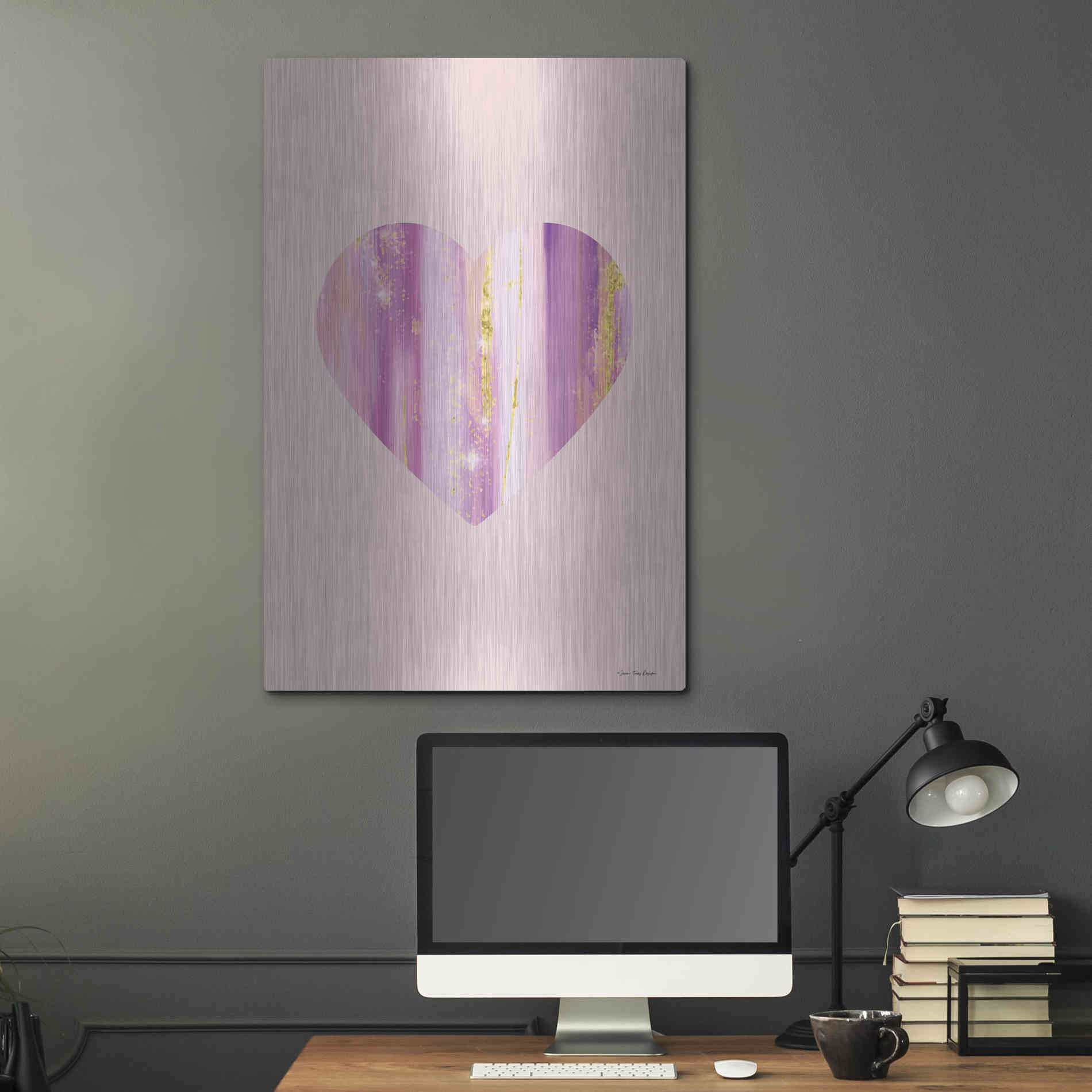 Luxe Metal Art 'Happy Heart II' by Seven Trees Design, Metal Wall Art,24x36