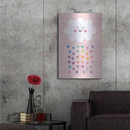 Luxe Metal Art 'Happy Cloud' by Seven Trees Design, Metal Wall Art,24x36