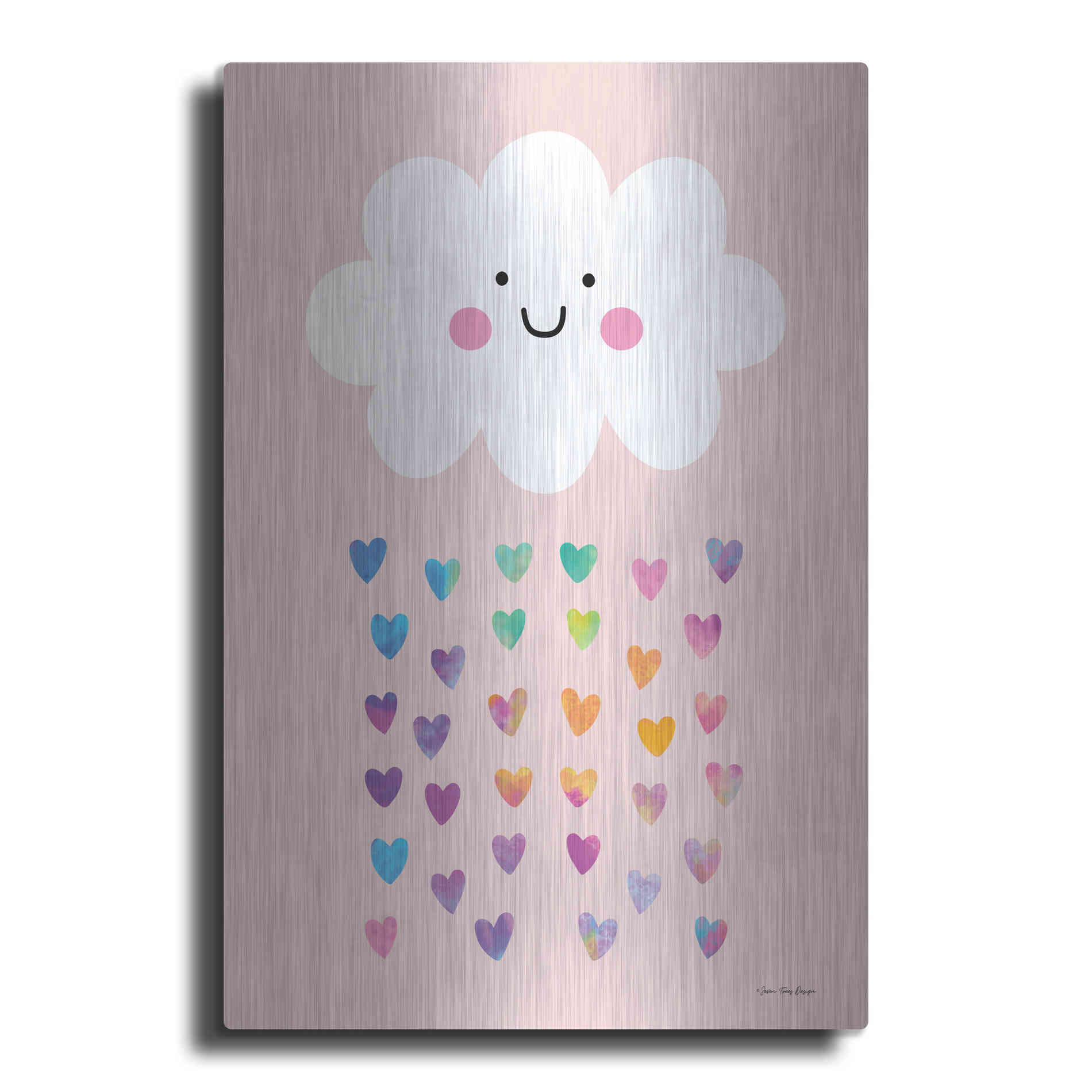 Luxe Metal Art 'Happy Cloud' by Seven Trees Design, Metal Wall Art