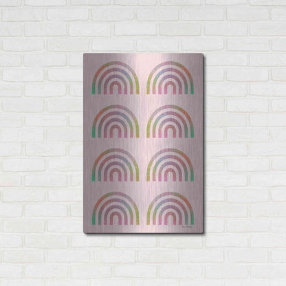 Luxe Metal Art 'Happy Glitter Rainbows' by Seven Trees Design, Metal Wall Art,24x36