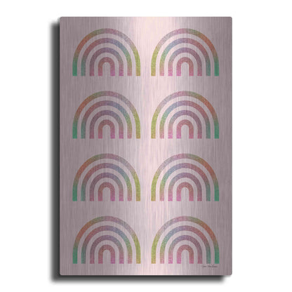 Luxe Metal Art 'Happy Glitter Rainbows' by Seven Trees Design, Metal Wall Art