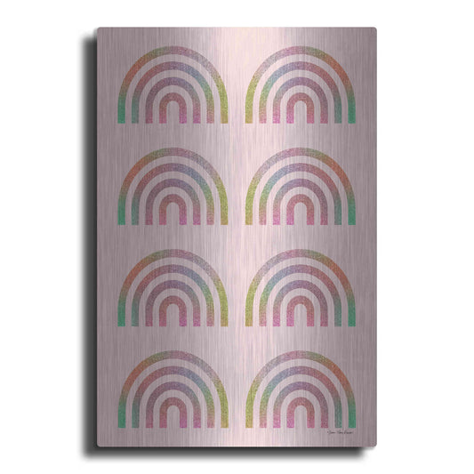 Luxe Metal Art 'Happy Glitter Rainbows' by Seven Trees Design, Metal Wall Art