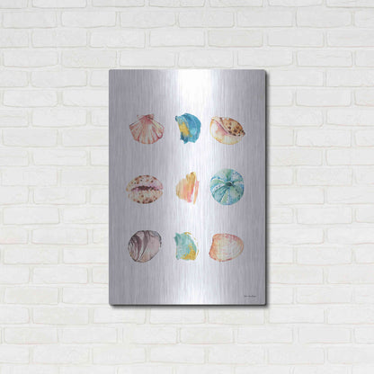 Luxe Metal Art 'Sea and Brush Strokes II' by Seven Trees Design, Metal Wall Art,24x36