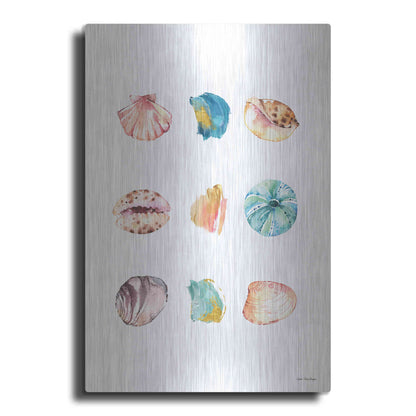 Luxe Metal Art 'Sea and Brush Strokes II' by Seven Trees Design, Metal Wall Art