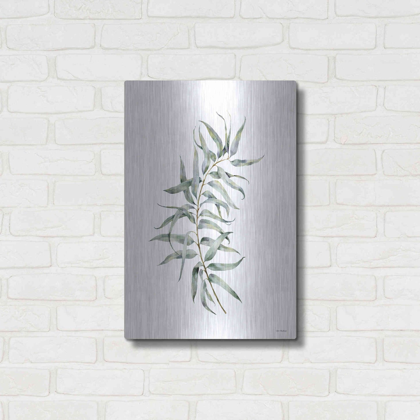 Luxe Metal Art 'Eucalyptus I' by Seven Trees Design, Metal Wall Art,16x24