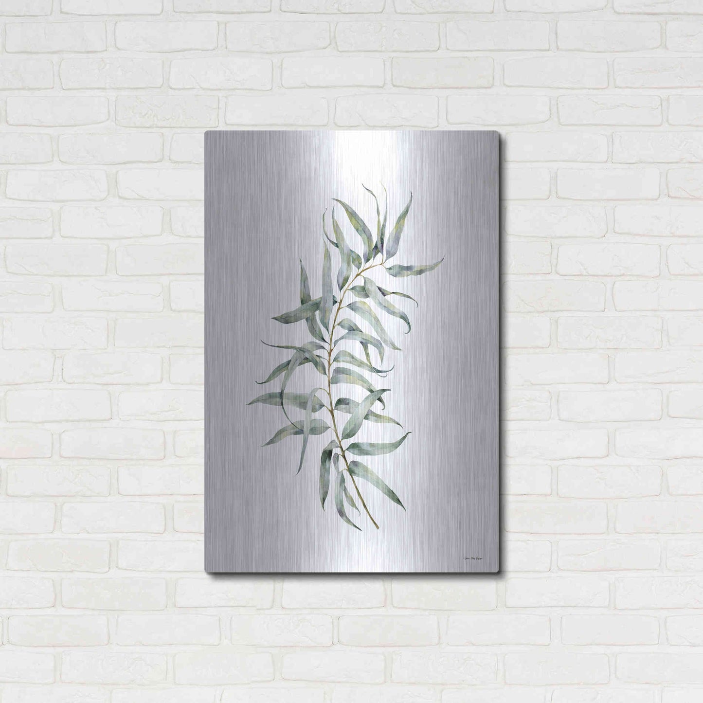 Luxe Metal Art 'Eucalyptus I' by Seven Trees Design, Metal Wall Art,24x36