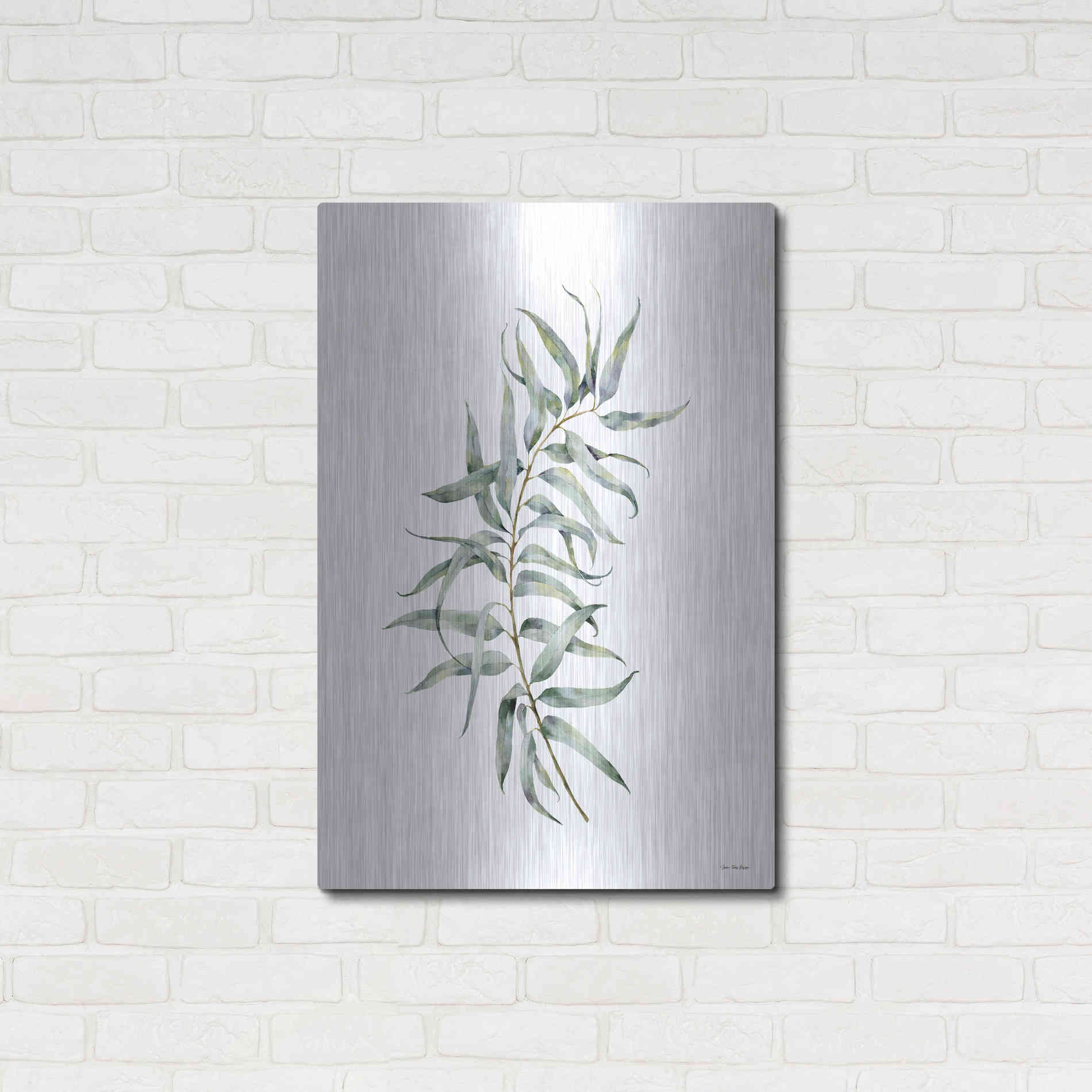 Luxe Metal Art 'Eucalyptus I' by Seven Trees Design, Metal Wall Art,24x36