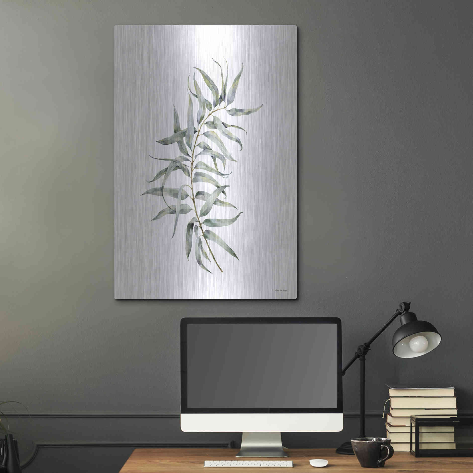 Luxe Metal Art 'Eucalyptus I' by Seven Trees Design, Metal Wall Art,24x36