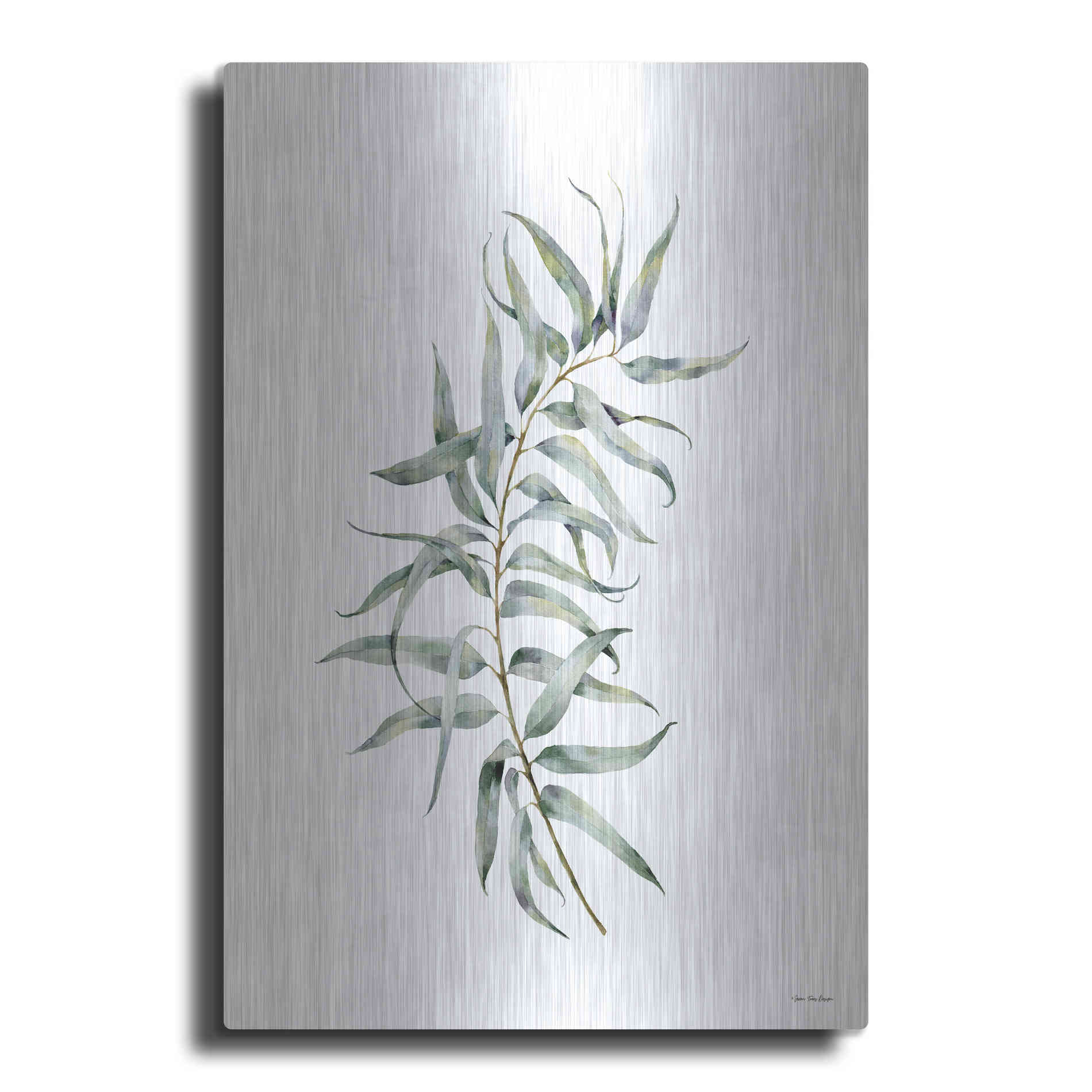 Luxe Metal Art 'Eucalyptus I' by Seven Trees Design, Metal Wall Art