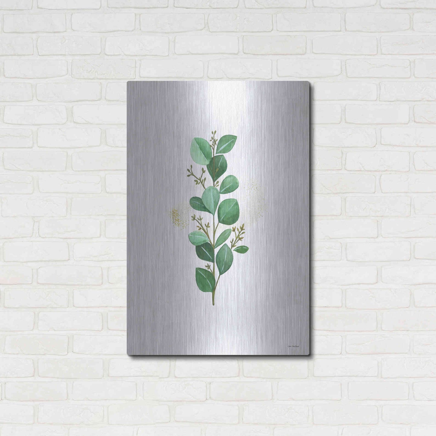 Luxe Metal Art 'Eucalyptus II' by Seven Trees Design, Metal Wall Art,24x36