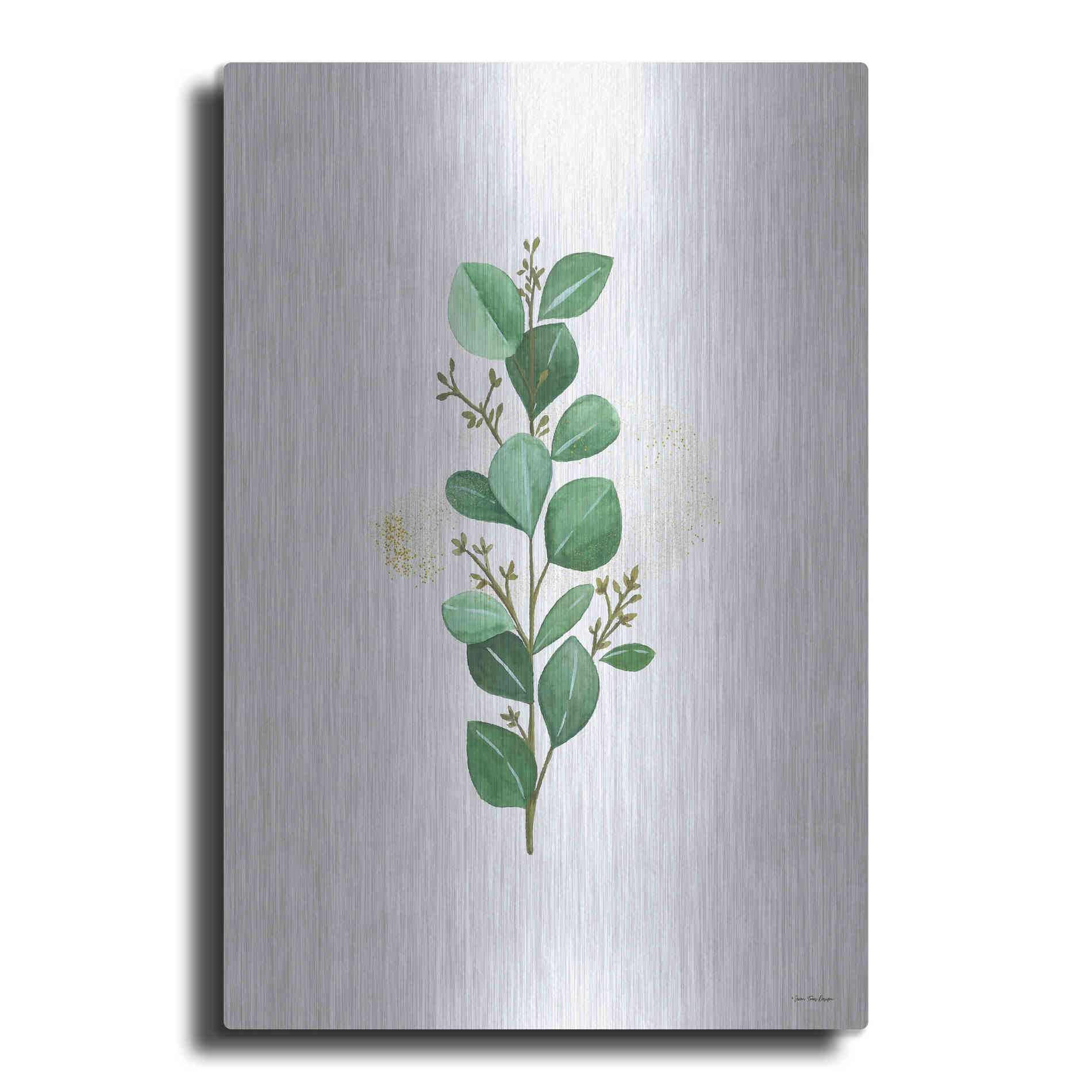 Luxe Metal Art 'Eucalyptus II' by Seven Trees Design, Metal Wall Art