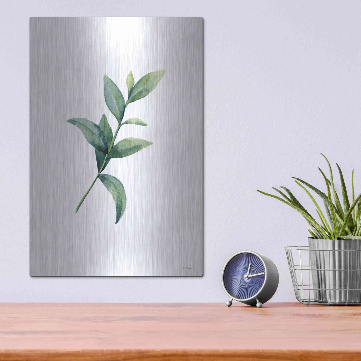 Luxe Metal Art 'Eucalyptus III' by Seven Trees Design, Metal Wall Art,12x16