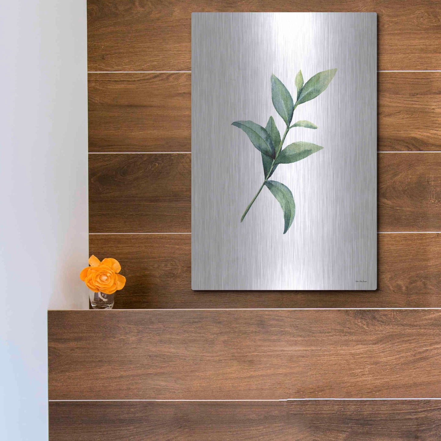 Luxe Metal Art 'Eucalyptus III' by Seven Trees Design, Metal Wall Art,12x16