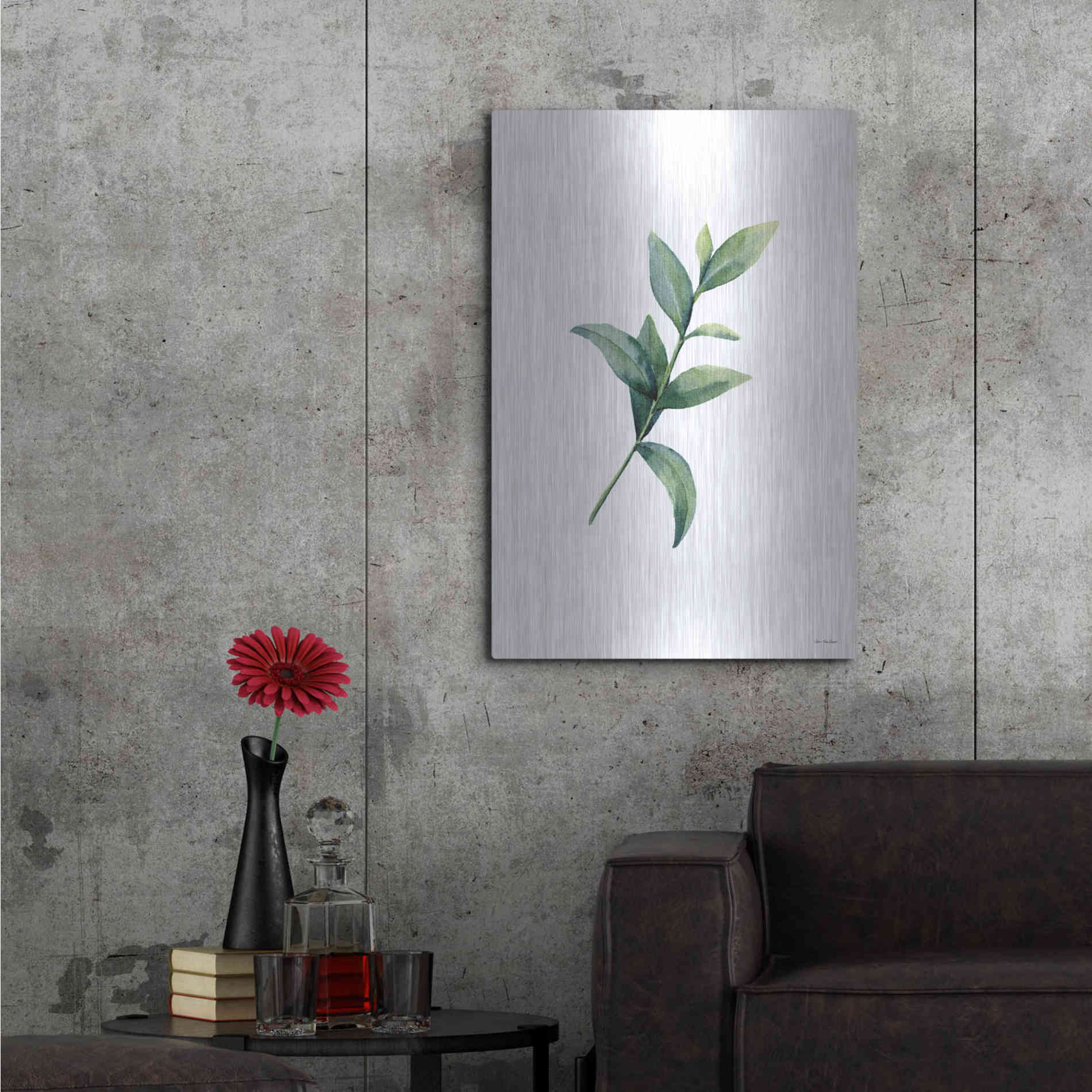Luxe Metal Art 'Eucalyptus III' by Seven Trees Design, Metal Wall Art,24x36