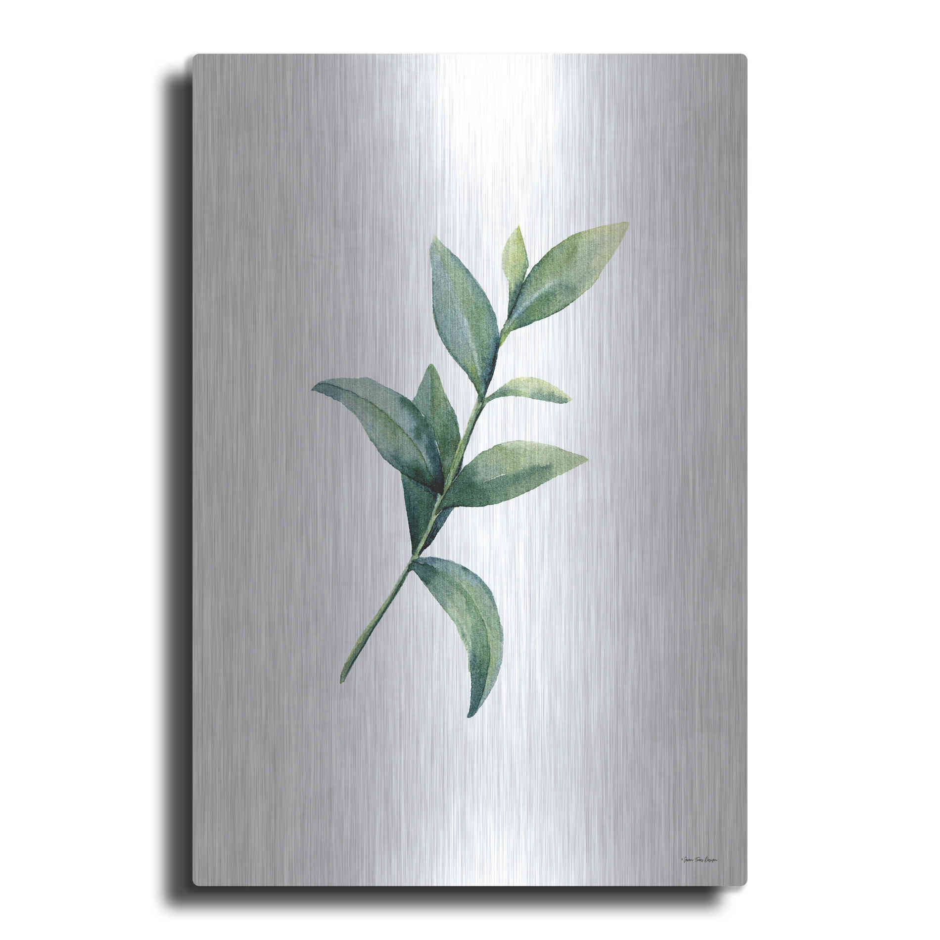 Luxe Metal Art 'Eucalyptus III' by Seven Trees Design, Metal Wall Art