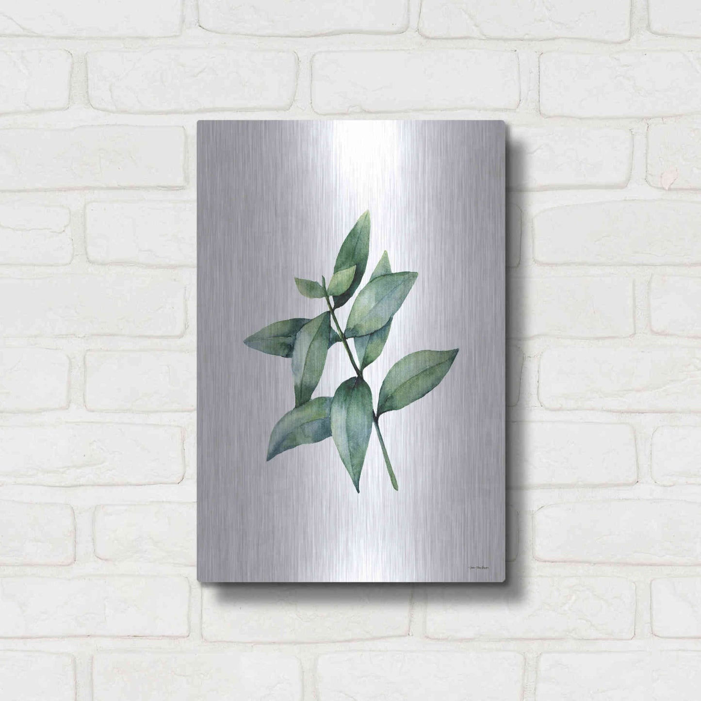 Luxe Metal Art 'Eucalyptus IV' by Seven Trees Design, Metal Wall Art,12x16