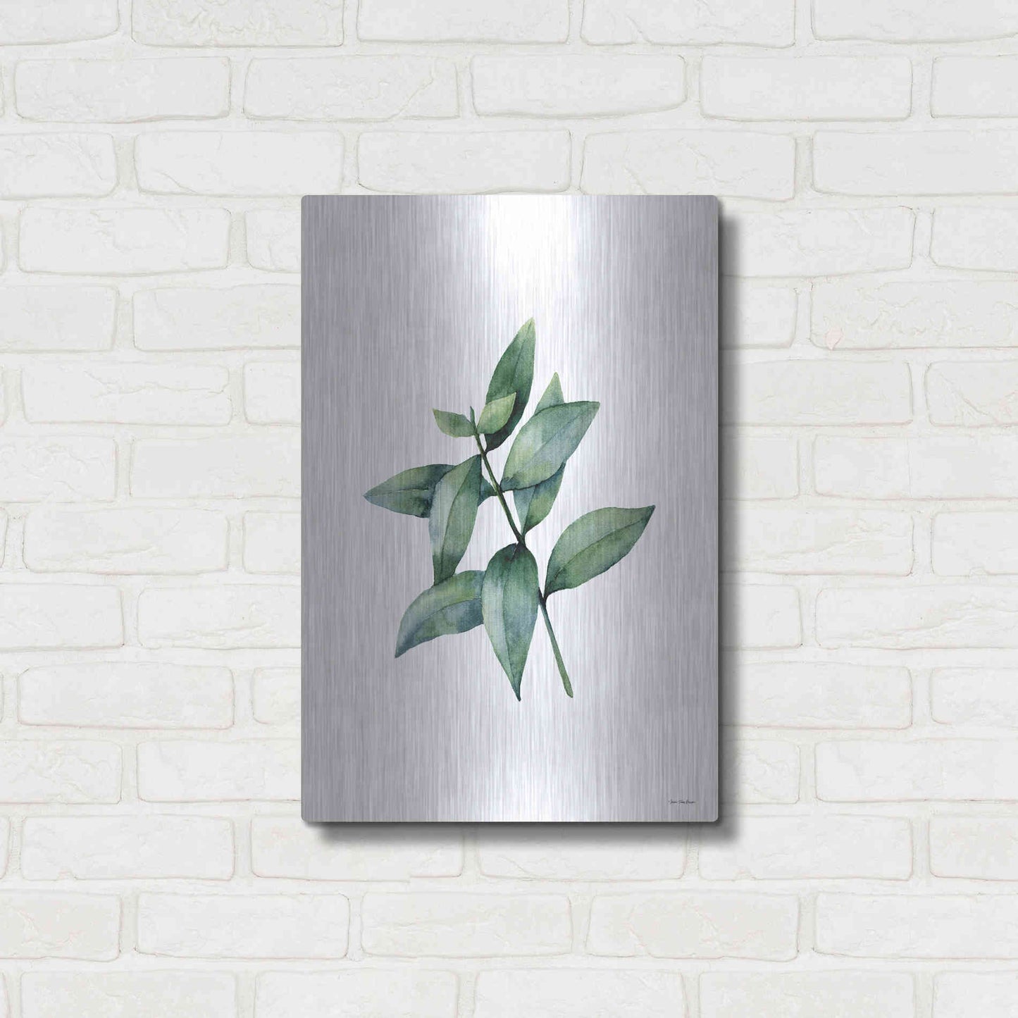 Luxe Metal Art 'Eucalyptus IV' by Seven Trees Design, Metal Wall Art,16x24