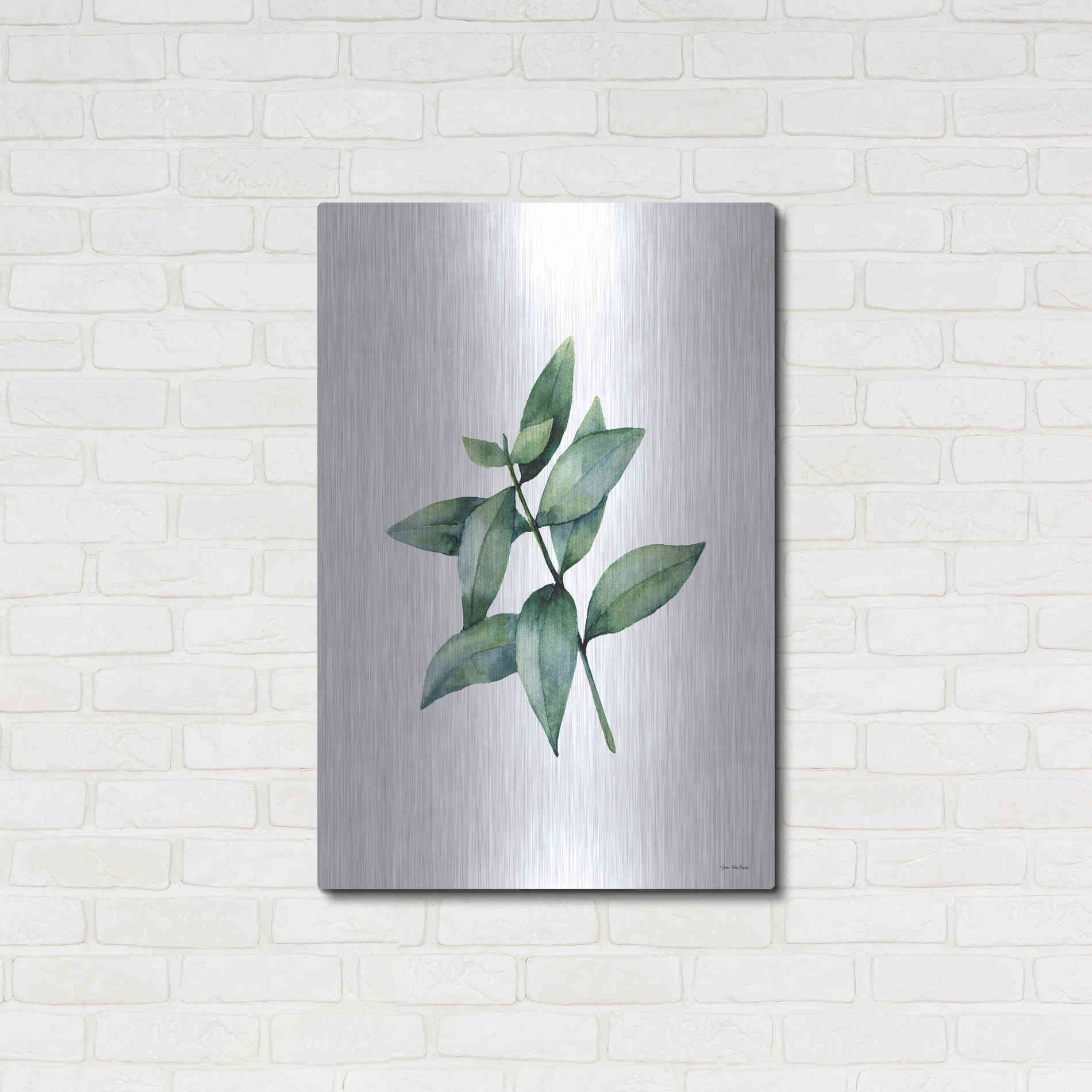 Luxe Metal Art 'Eucalyptus IV' by Seven Trees Design, Metal Wall Art,24x36