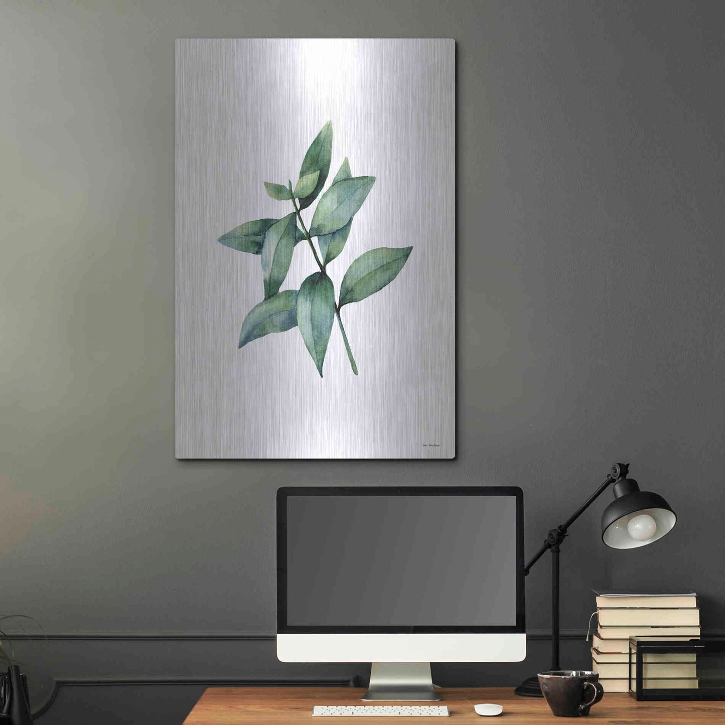 Luxe Metal Art 'Eucalyptus IV' by Seven Trees Design, Metal Wall Art,24x36