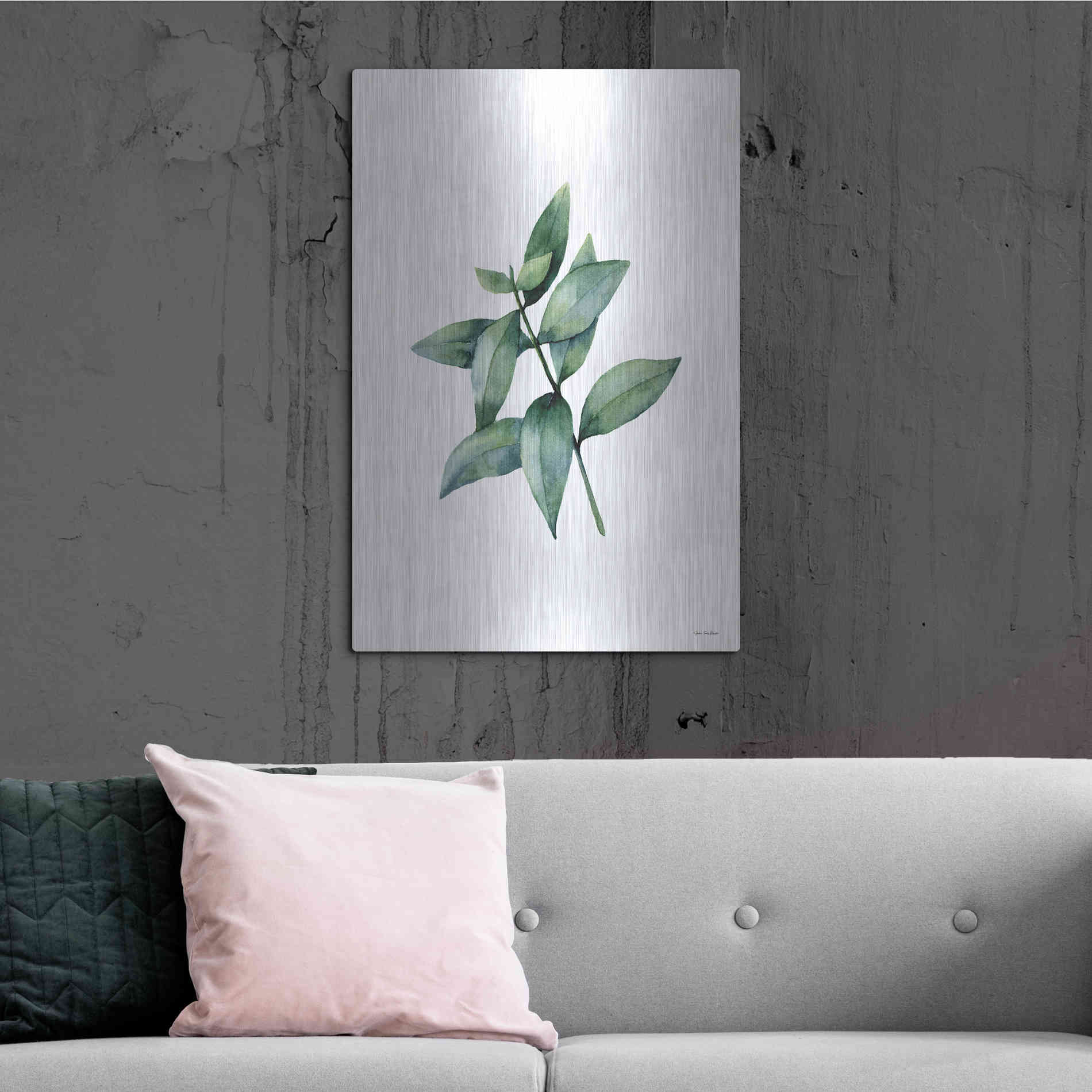 Luxe Metal Art 'Eucalyptus IV' by Seven Trees Design, Metal Wall Art,24x36