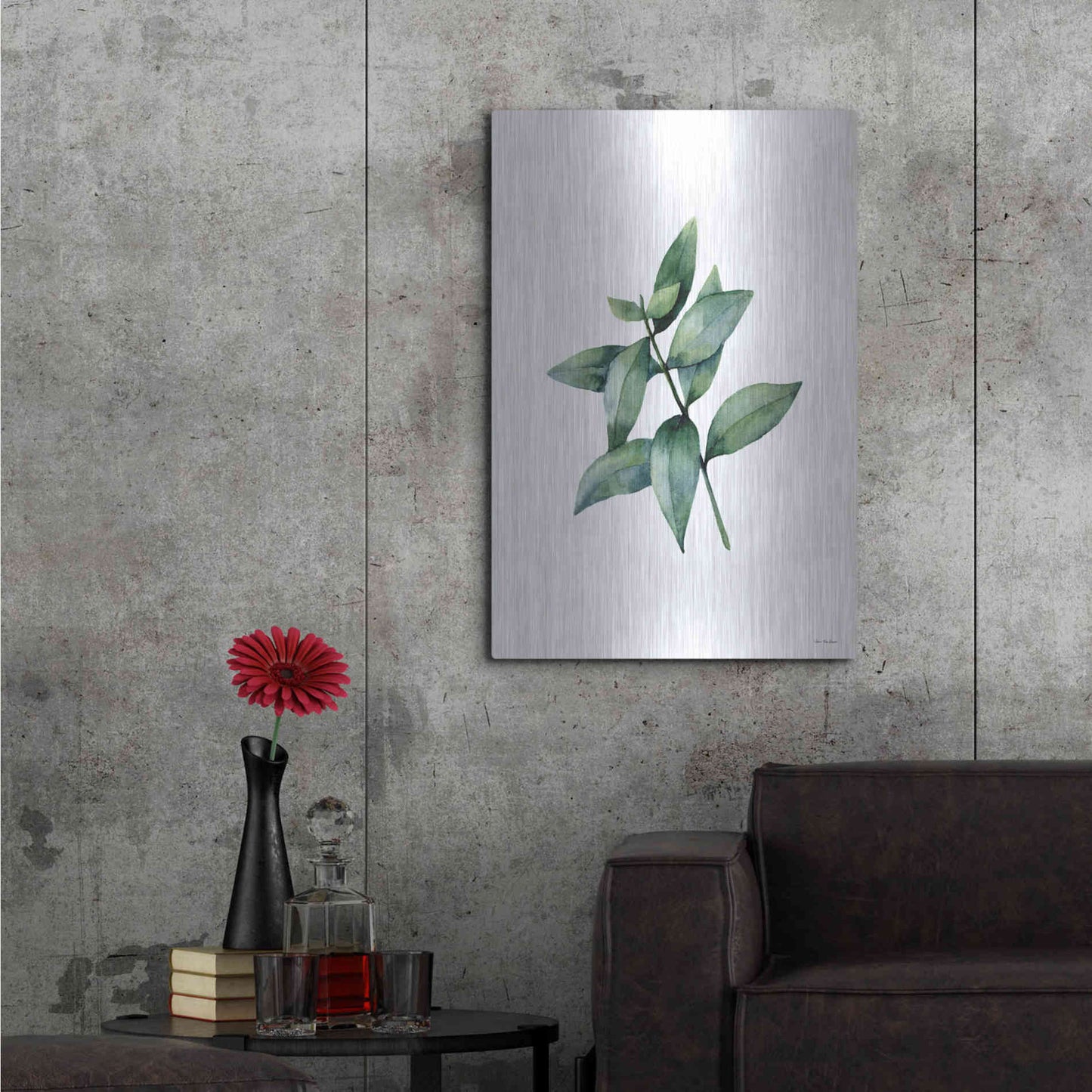 Luxe Metal Art 'Eucalyptus IV' by Seven Trees Design, Metal Wall Art,24x36