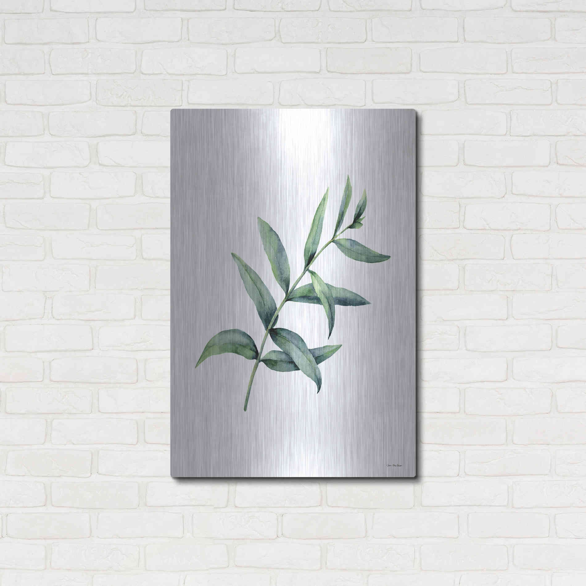 Luxe Metal Art 'Eucalyptus V' by Seven Trees Design, Metal Wall Art,24x36