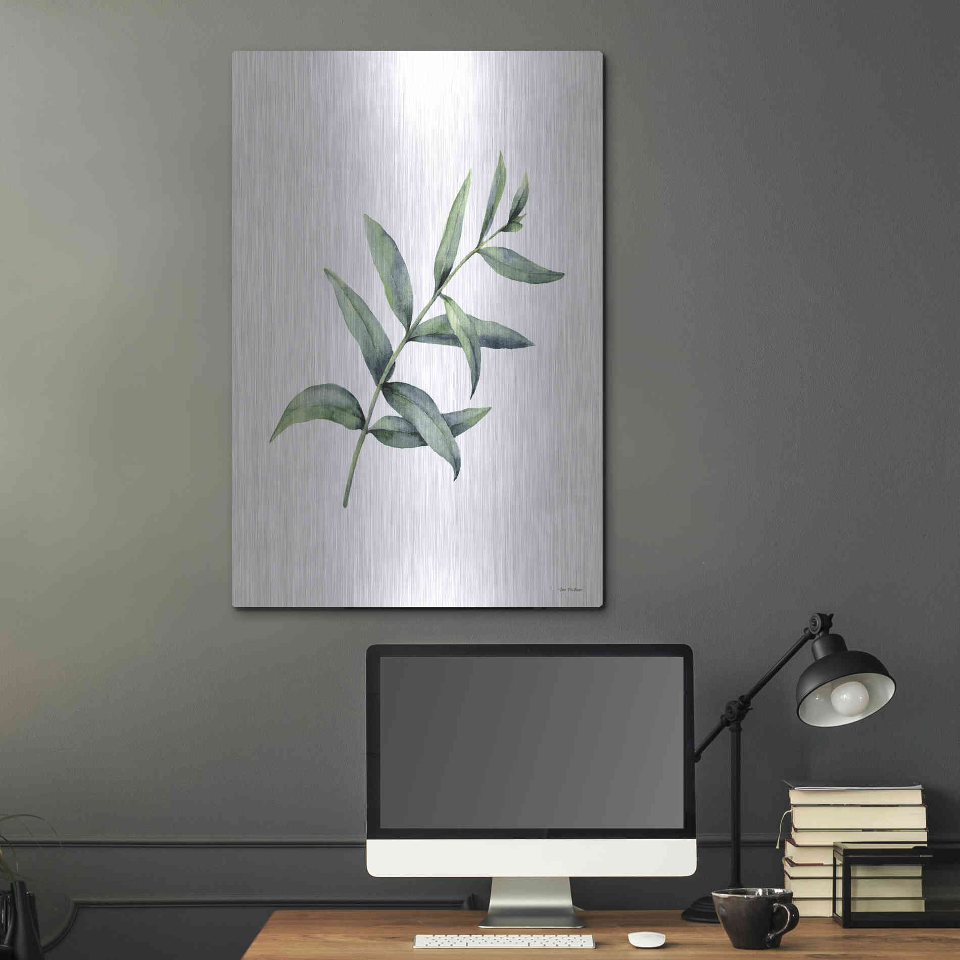 Luxe Metal Art 'Eucalyptus V' by Seven Trees Design, Metal Wall Art,24x36