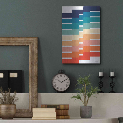 Luxe Metal Art 'Modern Geometry I' by Seven Trees Design, Metal Wall Art,12x16