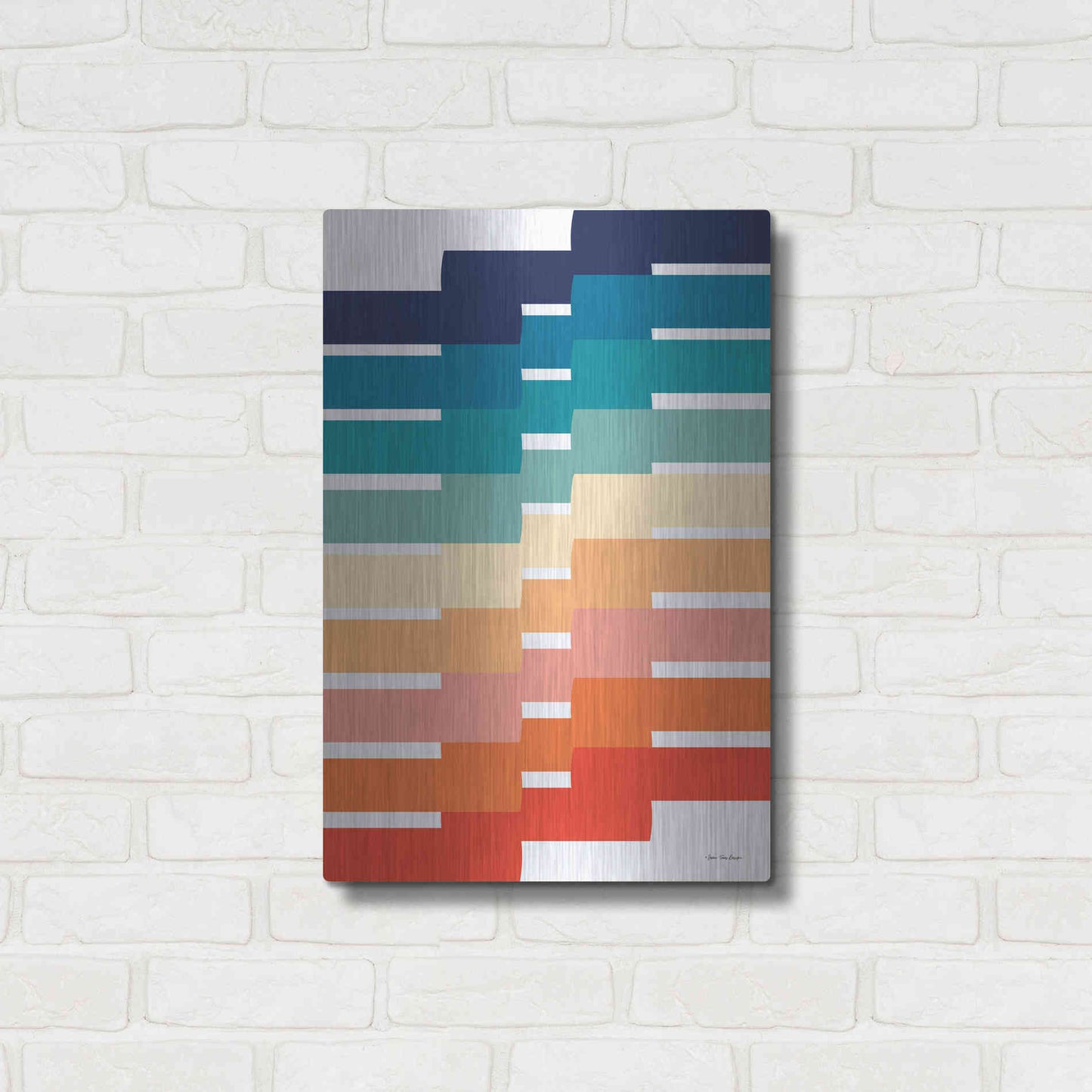 Luxe Metal Art 'Modern Geometry I' by Seven Trees Design, Metal Wall Art,16x24
