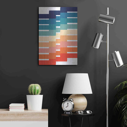 Luxe Metal Art 'Modern Geometry I' by Seven Trees Design, Metal Wall Art,16x24