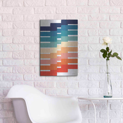 Luxe Metal Art 'Modern Geometry I' by Seven Trees Design, Metal Wall Art,16x24